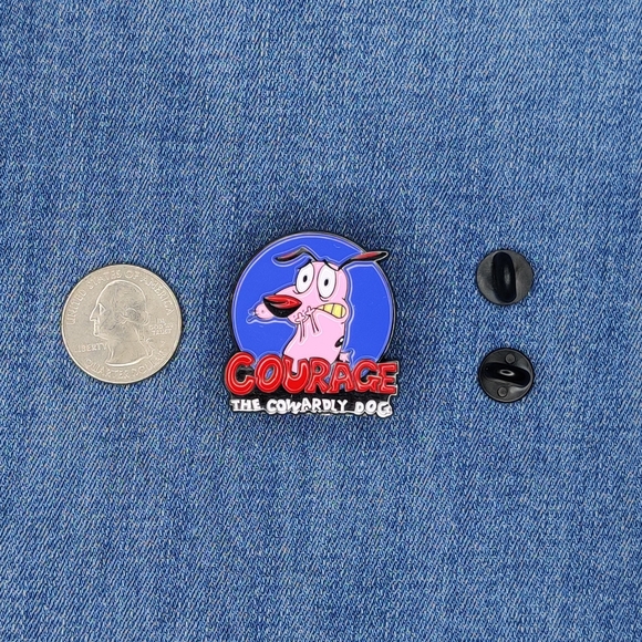 2/$20 Courage The Cowardly Dog Enamel Pin - Picture 2 of 2